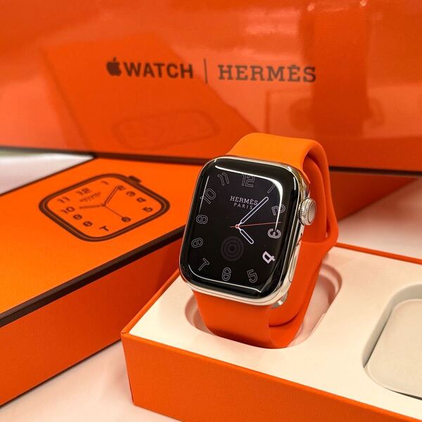 ☆即決 未使用 ケア+ Apple Watch series7 HERMES 41mm アップルウォッチ エルメス GPS+Cellular シルバーステンレス シリーズ7 902