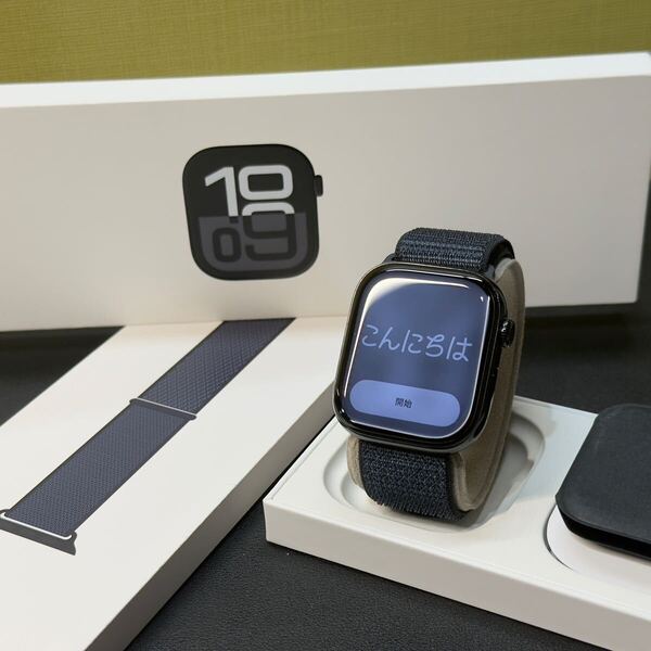 ☆即決 美品 100% Series10 ジェットブラックアルミニウム Apple Watch 46mm アップルウォッチ シリーズ10 アップルウォッチ 949