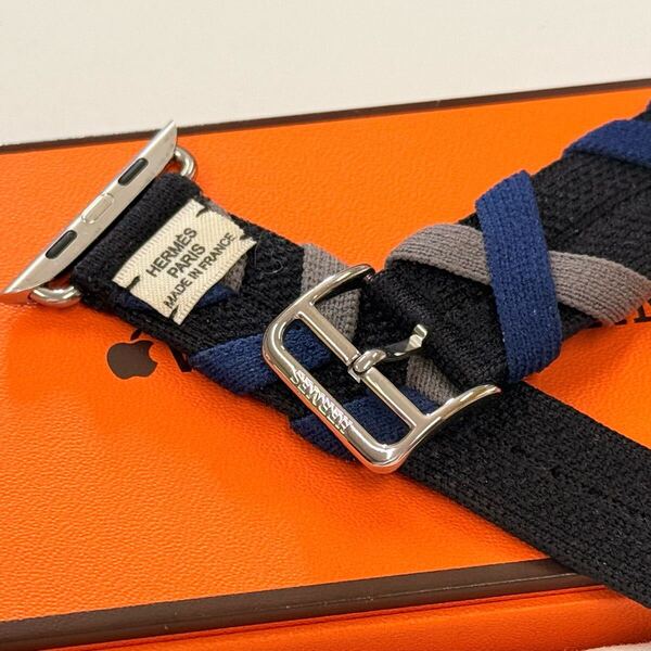 ☆即決 美品 Apple watch HERMES エルメス ブリドン 黒 シンプルトゥール 46mm 45mm 44mm 970