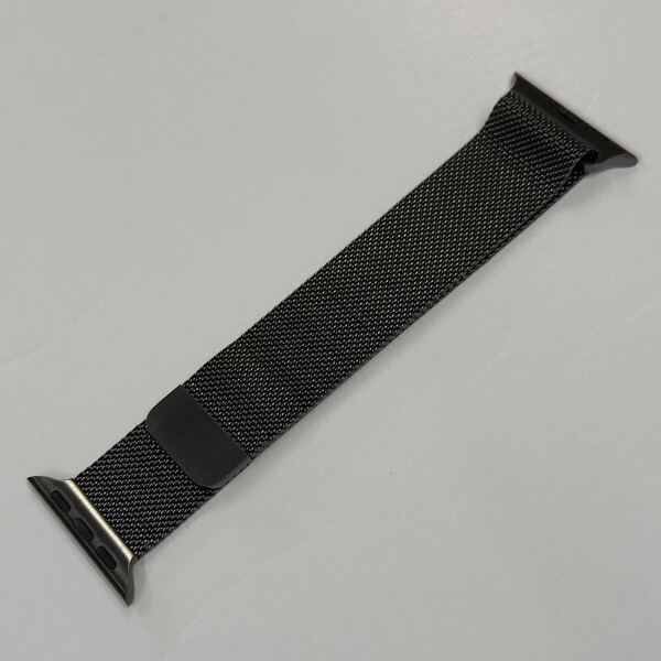 ☆即決 美品 純正 Apple watch 42mm 41mm 40mm グラファイトミラネーゼループ ステンレス バンド アップルウォッチ ミラネーゼ 006