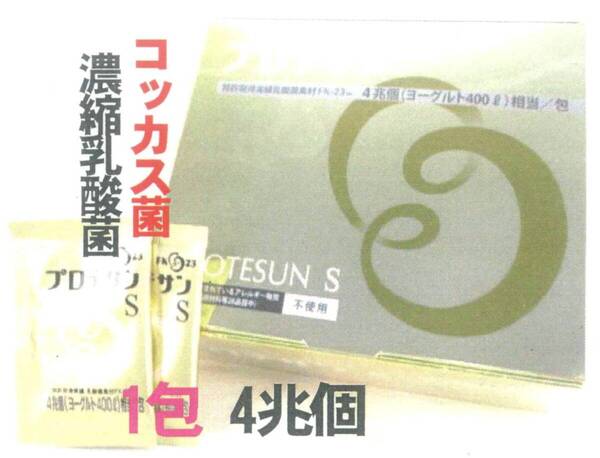 プロテサンS:62包入x1箱(会員特価24800円↓下記)・濃縮乳酸菌コッカス1包4兆個・ニチニチ製薬