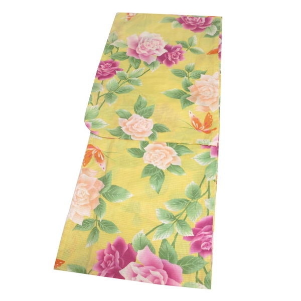 匿名 新品 倖田來未 浴衣 ゆかた レディース浴衣 ローズ バタフライ 蝶 薔薇 yukata 和装 和服 夏物 セール 夏まつり 花火大会 お祭り