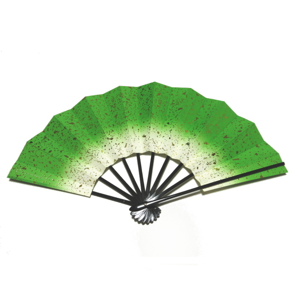 新品 舞扇子 流水 緑 黒塗り 日本製 1203 舞扇 扇子 せんす よさこい うらじゃ