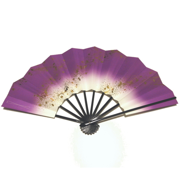 新品 舞扇子 流水 紫 黒塗り 日本製 1529 舞扇 扇子 せんす よさこい うらじゃ