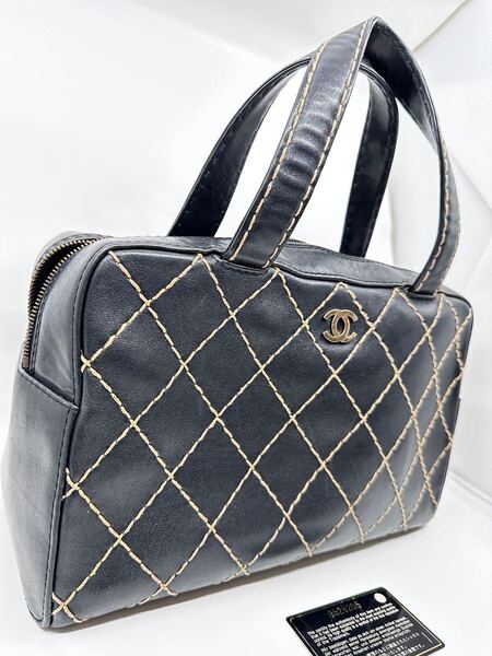 CHANEL シャネル ワイルドステッチ ハンドバッグ レザー 6番台 レザー