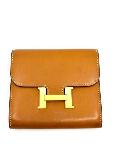 HERMES エルメス コンスタンス コンパクト ウォレット 財布 レザー 札入れ 小銭入れ