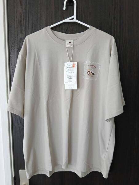 マロンクリーム 4L Tシャツ 新品 グレー リンネル しまむら シャンブル レディース 半袖 サンリオ