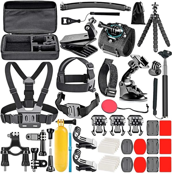 50 in 1 アクションカメラ アクセサリーキット GoPro Hero 12 11 10 9 8 7 6 5 4 GoPro Max GoPro Fusion Insta360 DJI Osmo Action