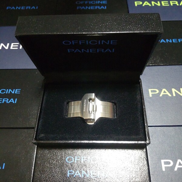 OFFICINE PANERAI 初期 PAV00527 純正 BDR 20MM STEEL BRUSHED 正規 サテン Dバックル パネライ 専用 箱 ケース つき 激レア 超希少 送料込