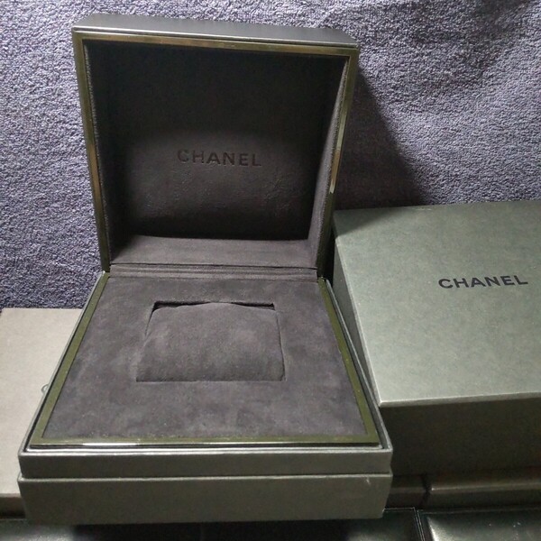 CHANEL 正規 シャネル 時計 箱 ウォッチ ケース ボックス 上位 モデル 大きい 黒 内箱 黒 外箱 化粧箱 空箱 ボックス 付属品 023 送料込み