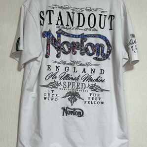 Norton ノートン レインボーカラーロゴ刺繍 半袖Tシャツ English-Dutch ROCKERS SPEED CLUB サイズXXL