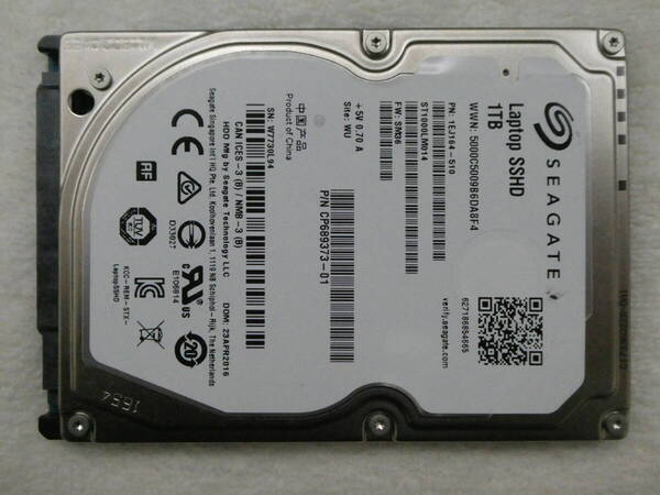 ★1TB HDD Seagete ST1000LM014 SATA600 64MB SSHD 8GBフラッシュ内蔵 送料無料