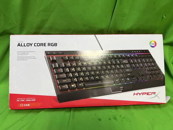 未使用★『HYPERX【Alloy Core RGB】ゲーミングキーボード/HX-KB5ME2-JP/日本語配列/ブラック/USB@Y