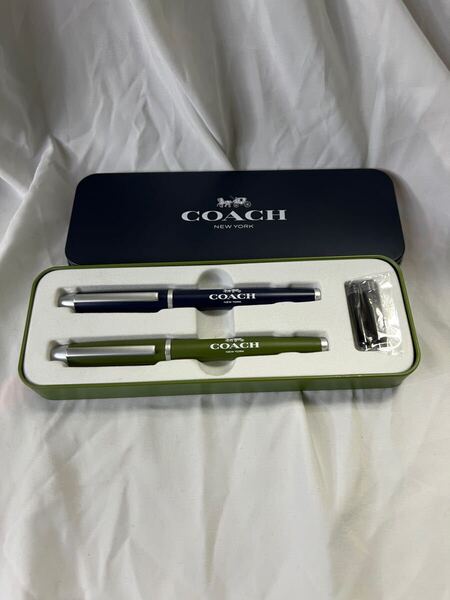 COACH コーチ 万年筆 ボールペン セット 文房具 筆記用具