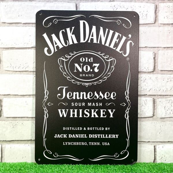 716.ジャックダニエル Jack Daniel's ウイスキー バー bar サイン インテリア アメリカ雑貨 ブリキ看板 リッキーのフリマ リッキーのお酒