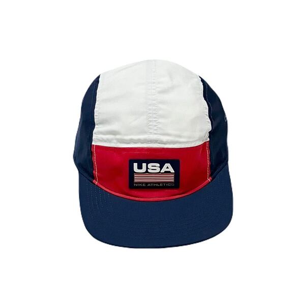 美品 Nike ナイキ 5パネル キャンプ ジェット キャップ 帽子 チーム USA カラーブロック トリコロール カラー
