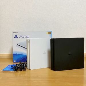 SONY PS4 2台 セット Playstation4 CUH-2100 プレイステーション4 ジェットブラック 黒 白 ホワイト まとめ ソニー