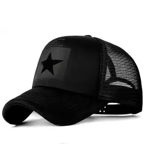 新品 ワンスター 星 スター メッシュ キャップ 野球帽 帽子 黒 メンズ レディース ユニセックス アメカジ ストリート