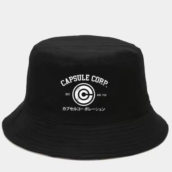 新品 カプセルコーポレーション 2way リバーシブル バケットハット バケハ ブラック