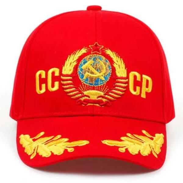 新品 ロシア CCCP 刺繍 キャップ 野球帽 帽子 レッド 赤 ミリタリー メンズ レディース ユニセックス