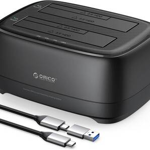 OY18 ORICO HDDスタンド 2台搭載 40TB HDD SSD クローン/コピー 2.5 インチ/3.5 インチ