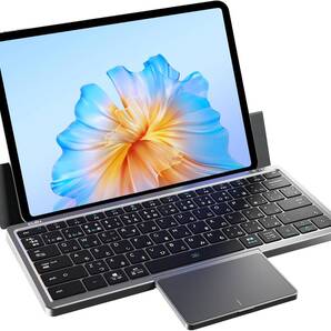 AY266 Ewin キーボード Bluetooth 収納可能のタッチパッド付き ipad キーボード 多機能カバースタンド付き