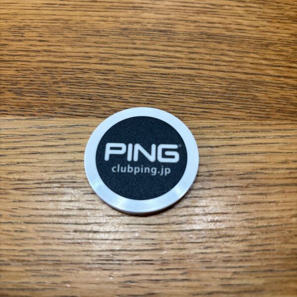 Ping マイカラーコード ゴルフボールマーカー ホワイト×ブラック コース未使用品 送料込