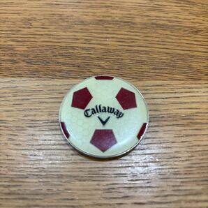 Callaway キャロウェイ クロムソフト柄×サッカーボール柄のリバーシブルデザイン ゴルフボールマーカー 送料込