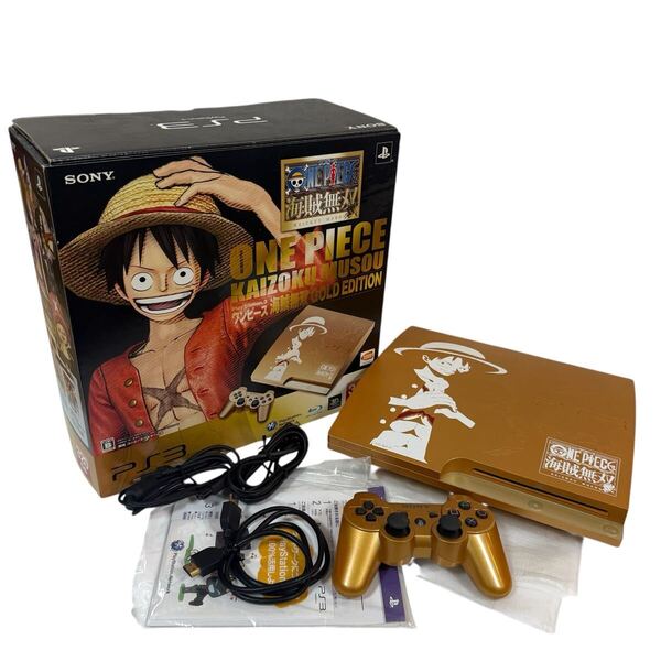 SONY プレイステーション3 プレステ3 PS3 本体 ONEPIECE ワンピース 海賊無双 ゴールド gold CECH-3000B OP ONE PIECE