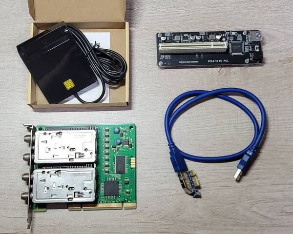 【動作確認済み】アースソフト PT2 + PCI変換カード + カードリーダー①