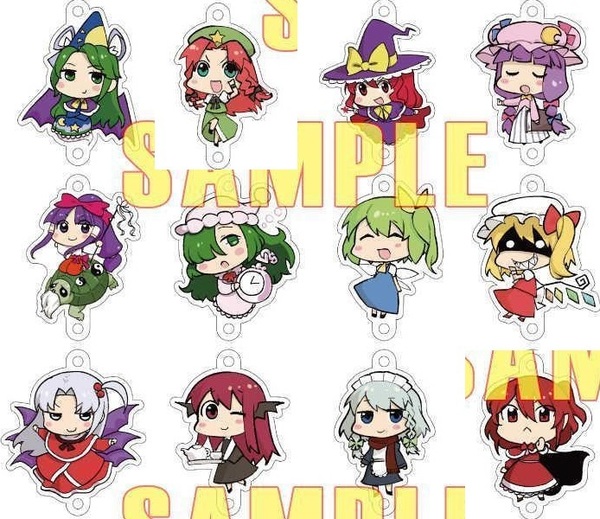 【未開封 12種セット】東方Project アクリルキーホルダー 津留崎優 紅魔郷&旧作セレクション / 東方プロジェクト 同人 アクキー グッズ*