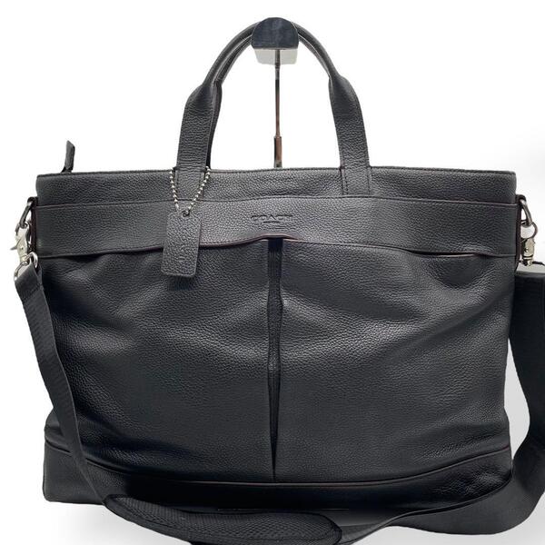 極美品 COACH コーチ 57779 ビジネスバッグ ブリーフケース ブラック