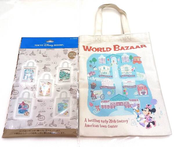 トートバッグ ワールドバザール マップ ミニー デイジー 東京ディズニーランド 2025 WORLD BAZAAR 2024 地図