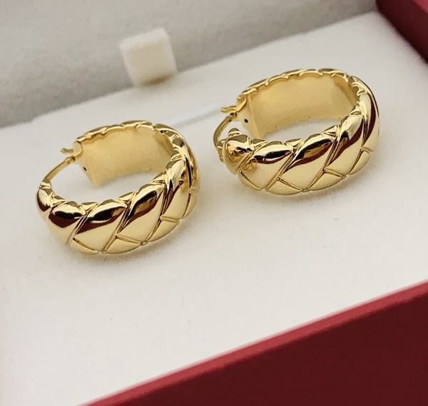 K18YG リングピアス フープピアス 中空ピアス イエローゴールド 模様 X ピアス 18K YG 柄 クロス