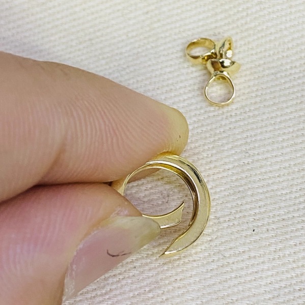 【L:13mm】K18YG WG バチカン パーツ ラウンド 繋ぎ 丸い コネクター 18K チェーンパーツ ペンダントパーツ クラスプ 18K YG 輪 丸
