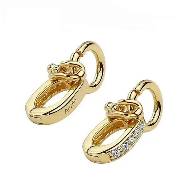 【L鏡面】K18YG WG PG バチカン パーツ チャーム留め 18K チェーンパーツ ペンダントパーツ クラスプ ロック付き K18 YG ジュエリーパーツ