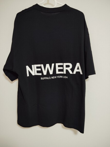 新品NEWERA (ニュ−エラ) 半袖TシャツSS OS CT TEE THE ORIGIN メンズカットソーオーバーサイズビッグシルエットブラック黒L