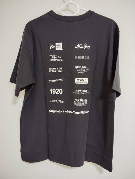 新品NEWERA (ニュ−エラ) 半袖TシャツWAS CT TEE ARCHIVE LOGO14410032 L スミクロブラック黒オーバーサイズ