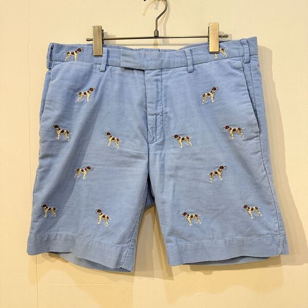 POLO Ralph Lauren Corduroy Cords Short Half Pant ポロ ラルフローレン コーデュロイ コーズ ショート ハーフ パンツ ショーツ 犬 刺繍