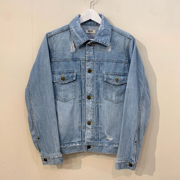 RHC Ron Herman ダメージ加工 デニム ジャケット ロンハーマン 2nd TYPE Denim Jacket セカンド インディゴ indigo 2520400105 1322 S