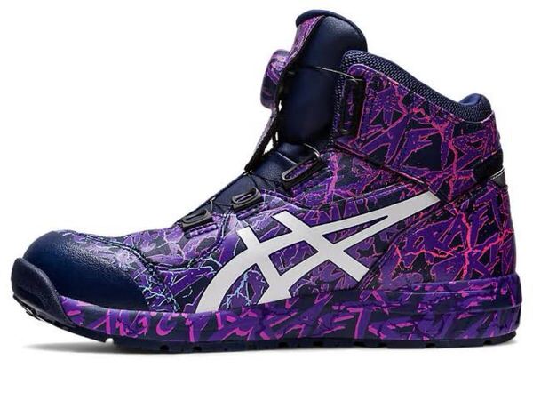 アシックス安全靴 限定 26.5cm cp304 マグマ magma パープル 安全靴 ウィンジョブ BOA