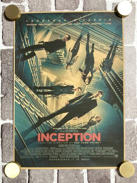 ▲棚:V_H7【クラフト紙製 ポスター インセプション (レオナルド・ディカプリオ 主演)42㎝×30㎝ #2】sa_wjig