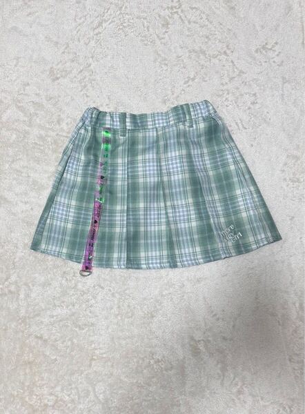 ALGY 130 XXS オーロラテーププリーツスカート チェック ミント グリーン 120 アルジー 韓国っぽ制服 ラブトキシック JENNI ANAP