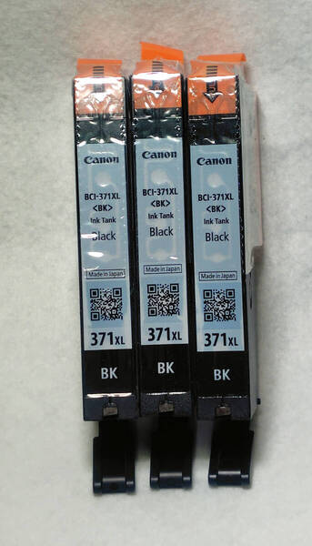 【外箱なし・取付期限不明】キヤノン canon 純正インクカートリッジ BCI-371XL BK ブラック 3個セット
