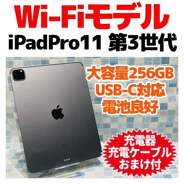 Wi-Fi iPad Pro11 第3世代 本体 256GB 979 スペースグレイ 電池良好