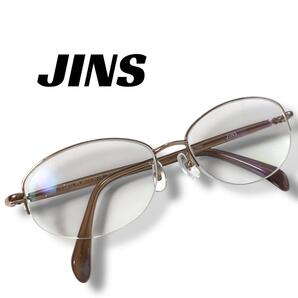 【24】美品!ジンズ メガネ ブラウン系 LMN-17S