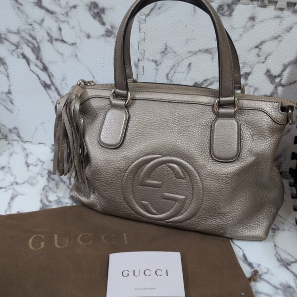 GUCCI ハンドバッグ ソーホー ショルダーバッグ 2way グッチ トートバッグ レザー 308362 2WAY