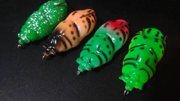 ルアーセット セミ型 フロッグ 63㎜ 13g 4色セット バス釣り 雷魚