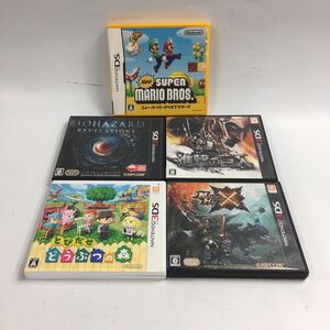 ★F05435/DS/3DS/カセット ソフト/Newスーパーマリオブラザーズ/進撃の巨人 人類最後の翼 等/まとめて/計5点セット/ケース付