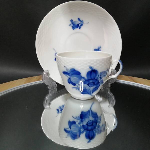 DENMARK印有 良品◇自宅保管 ロイヤルコペンハーゲン ブルーフラワー カップ&ソーサー ROYAL COPENHAGEN B